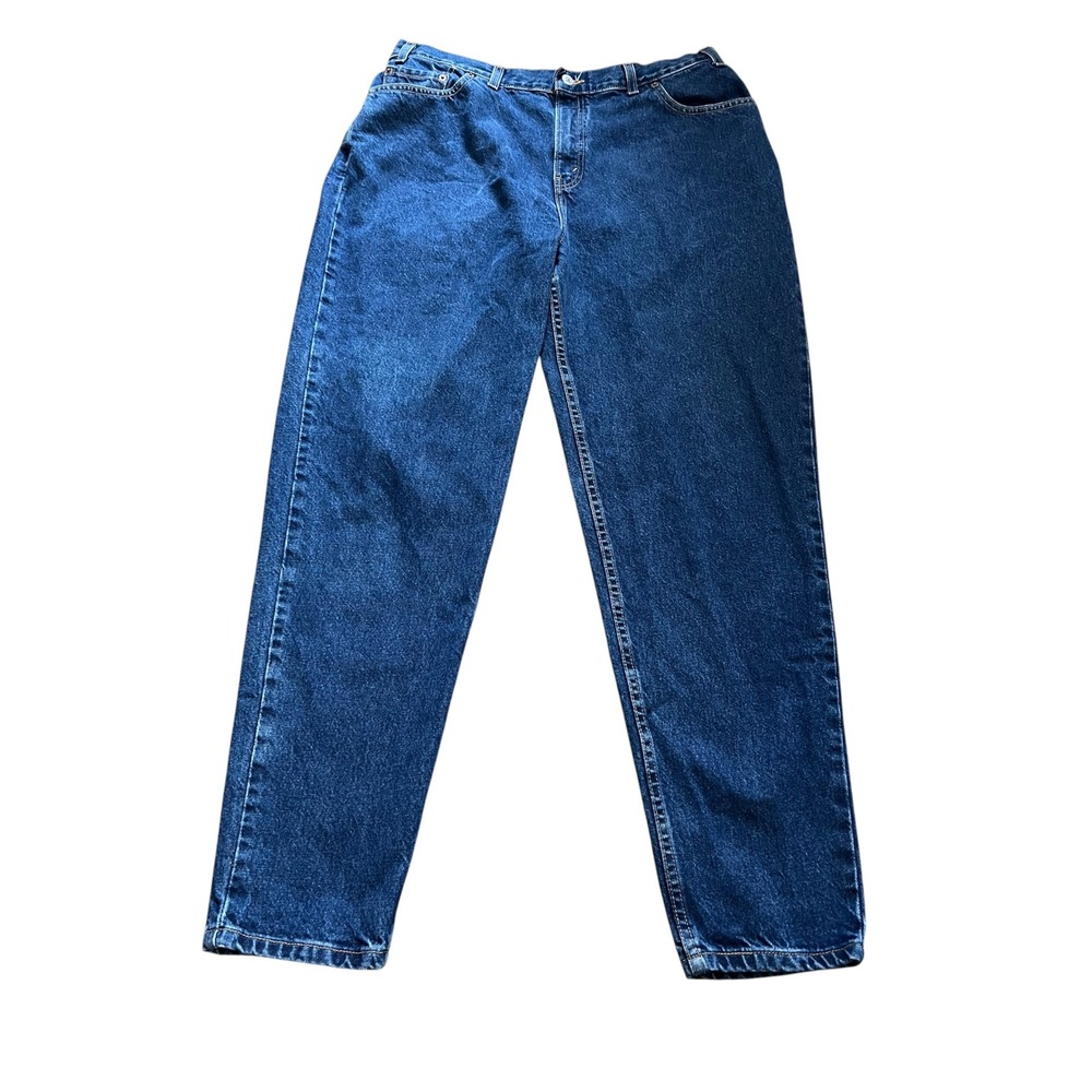 Vintage Levi's 550 Relaxed Tapered Mom Jeans Medium Wash 18 M Grunge Indie Y2K